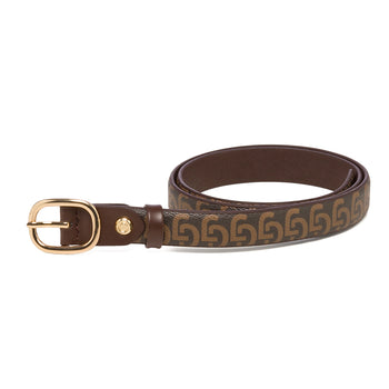 Cintura marrone con monogramma da donna Carrera Jeans Audrey, Brand, SKU b531000083, Immagine 0